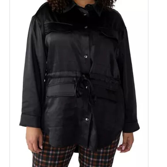 Sanctuary Jackets & Blazers - NWT Sanctuary Black Justine Shacket in Size 2X